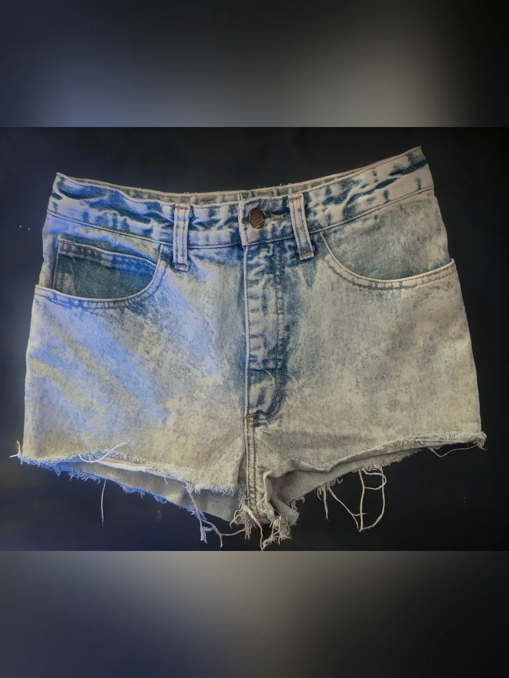 Georges Marciano for Guess  Vintage  Acid Wash Distressed Cut Off Denim Shorts - Picture 3 of 4